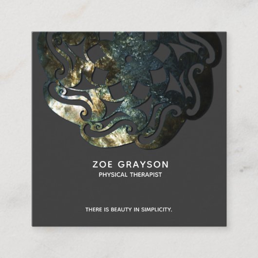 Inner Temple Mandala Quadratische Visitenkarte (Vorderseite)