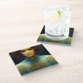 Inner View Fantasy Sci-Fi Glasuntersetzer (Schrägansicht)