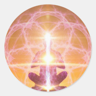 Inner Worlds Outer Worlds - Kundalini und Chakras Runder Aufkleber