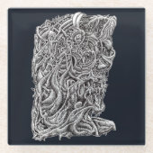 Innerbastman, Tinte zeichnend Glasuntersetzer (Vorderseite)