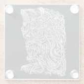 Innerbastman, Tinte zeichnend Glasuntersetzer (Rückseite)