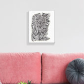 Innerbastman, Tinte zeichnend Leinwanddruck (Insitu (Wohnzimmer))