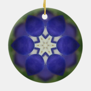 Innere Bluebonnet-Blume Keramik Ornament