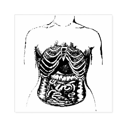 Innere Därme Gummistempel (Prägung)