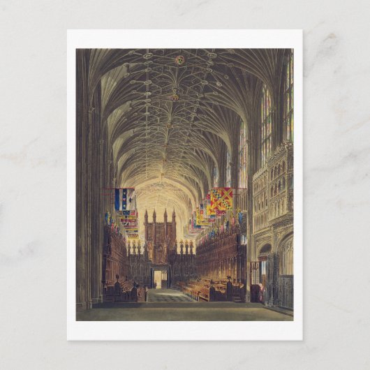 Innere der Kapelle St. George, Schloss Windsor, f Postkarte (Vorderseite)