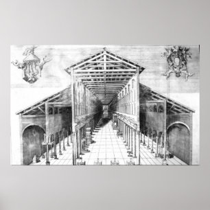 Innere des alten Petersdom, Rom Poster