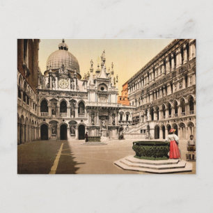 Innere des Doges-Palastes, mit der Riesenheilige Postkarte
