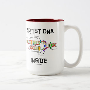 Innere des Künstler-DNS (DNS-Reproduktion) Zweifarbige Tasse