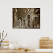 Innere des Petersdom in Rom Poster (Küche)
