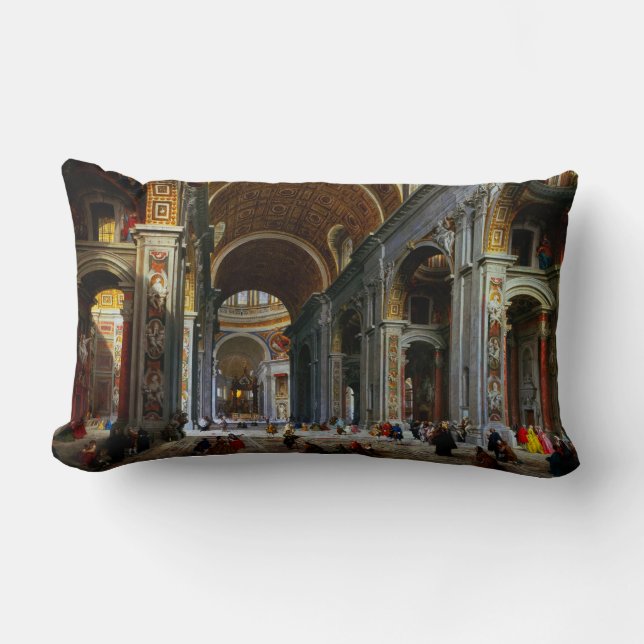 Innere des Petersdom, Rom Lendenkissen (Vorderseite)