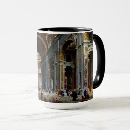 Innere des Petersdom, Rom Tasse (VorderseiteRechts)