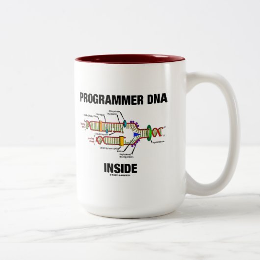 Innere des Programmierer-DNS (DNS-Reproduktion) Zweifarbige Tasse (Rechts)
