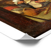 Innere einer Scheune mit Erwärmung der Bauern Poster (Ecke)