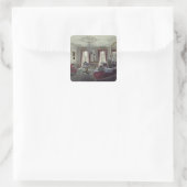 Innere eines zeichnend Raumes Quadratischer Aufkleber (Tasche)