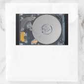 Innere Festplatte Rechteckiger Aufkleber (Tasche)