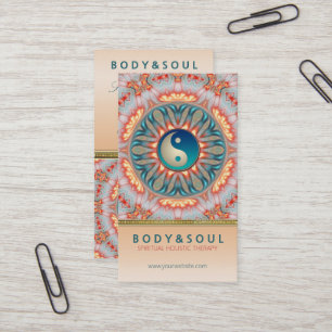 Innere Feuer-Energie Yin Yang holistische Visitenkarte