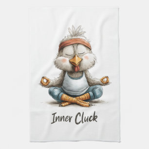 Innere Glucke Huhn Meditation Lustige Yoga-Tier Geschirrtuch