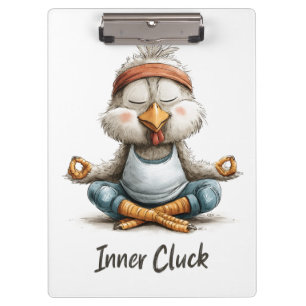 Innere Glucke Huhn Meditation Lustige Yoga-Tier Klemmbrett