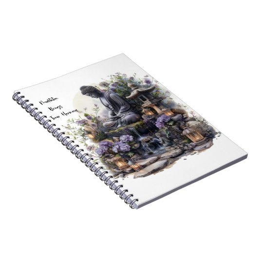 Innere Harmony Buddha Spiral Foto Notebook Notizblock (Rechte Seite)