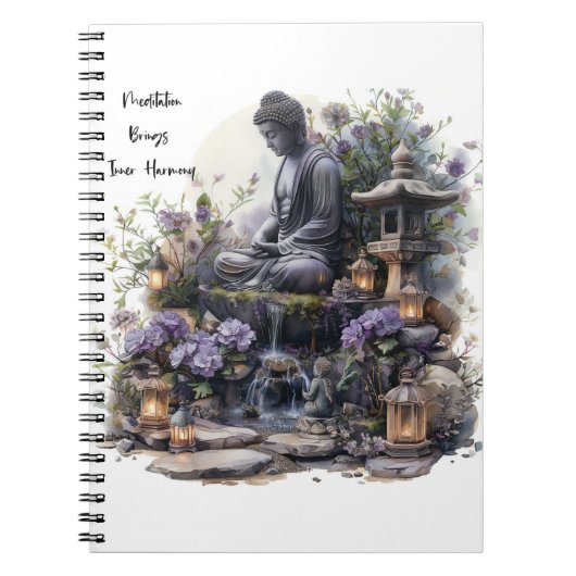 Innere Harmony Buddha Spiral Foto Notebook Notizblock (Vorderseite)