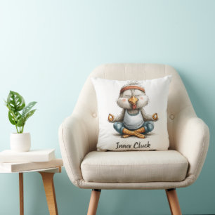 Innere Henne-Huhn-Meditation Lustige Yoga-Tier Kissen