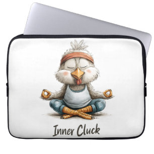 Innere Henne-Huhn-Meditation Lustige Yoga-Tier Laptopschutzhülle
