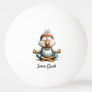 Innere Huhn-Huhn-Meditation Lustige Yoga-Tier Tischtennisball