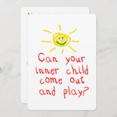 Innere KinderParty Einladung (Vorne/Hinten)