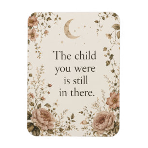Innere Kindheilung Vintage Floral Zitat Magnet