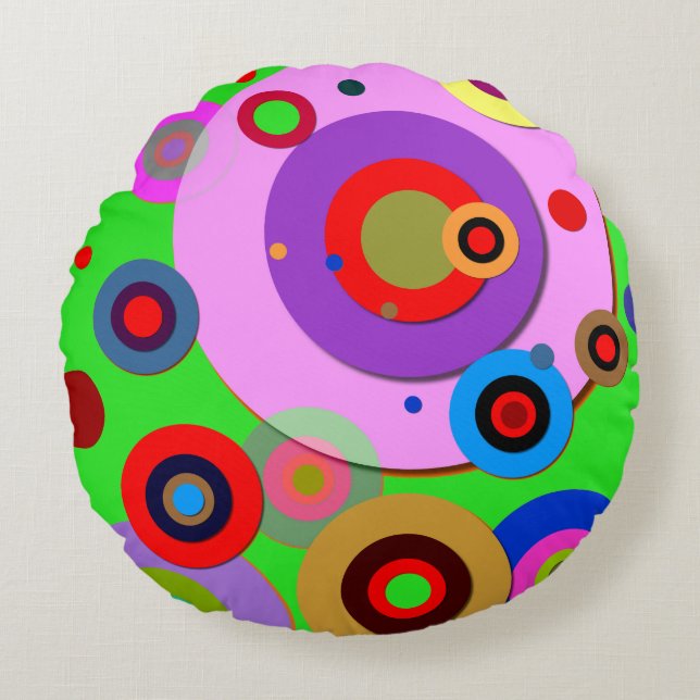 Innere Kreise #1 Rundes Kissen (Vorderseite)