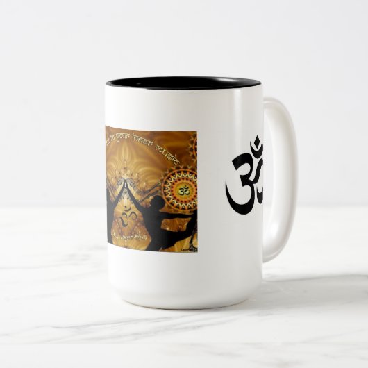 Innere Musik-OM-Tasse Zweifarbige Tasse (VorderseiteRechts)