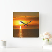 Innere Passage Sonnenuntergang Quadratische Wanduhr (Zuhause)