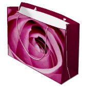 Innere Petalen der Rose Bud Große Geschenktüte (Rückseite Schrägansicht)