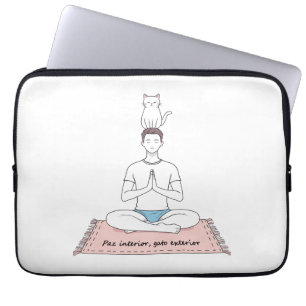 Innere Ruhe, äußere Katze Laptopschutzhülle