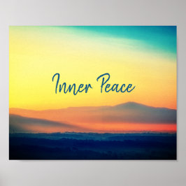 Innere Ruhe Schöner Sonnenuntergang Poster