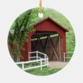 Innere Sandy-Nebenfluss-Brücke Hillsboro Missouri Keramik Ornament (Hinten)