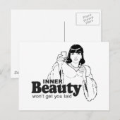 INNERE SCHÖNHEIT WIRD SIE NICHT VERSPÄTEN POSTKARTE (Vorne/Hinten)