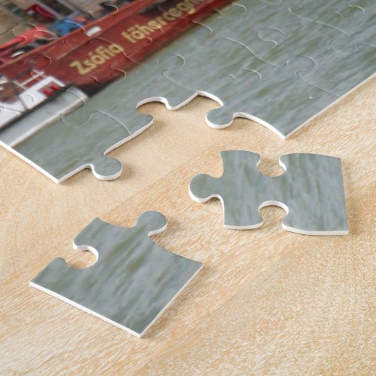 Innere Stadtkirche und Boote, Budapest, Ungarn Puzzle (Seite)