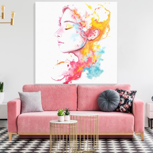 Innere Strahlung Leinwanddruck (Insitu (Wohnzimmer))