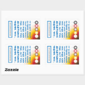 Innere Substanz einer externen Farbe Rechteckiger Aufkleber (Blatt)