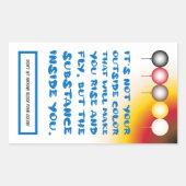 Innere Substanz einer externen Farbe Rechteckiger Aufkleber (Vorderseite)