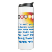 Innere Substanz einer externen Farbe Thermosbecher (Nach links gedreht)