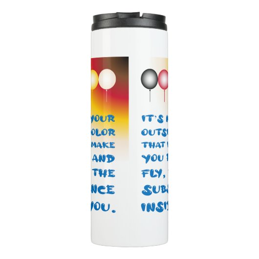 Innere Substanz einer externen Farbe Thermosbecher (Rückseite)