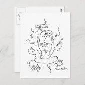 Innere untergeordnete Postkarte (Vorne/Hinten)