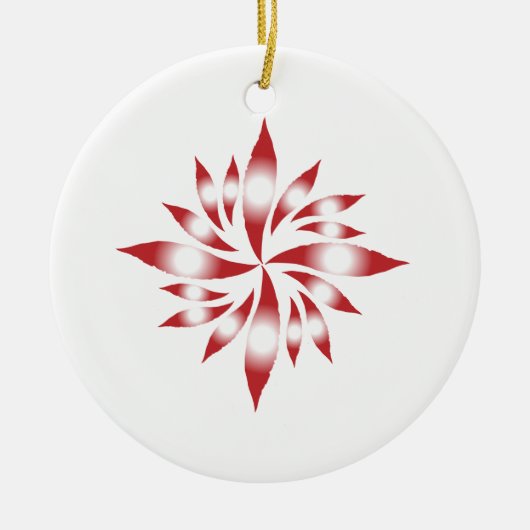 Innere Weihnachtsstern #10 Keramik Ornament (Vorne)