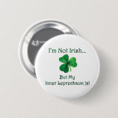Inneren Kobold-St Patrick Tagesknopf Button (Vorne & Hinten)