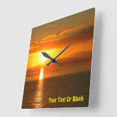 Innerer Durchgangs-Sonnenuntergang Quadratische Wanduhr (Winkel)