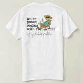 Innerer Frieden beginnt mit vier Worten Grün T-Shirt (Design Rückseite)