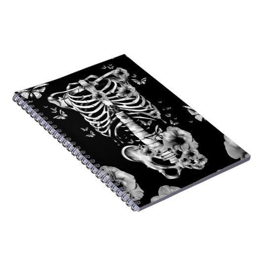 Innerer Frieden, Brustkorb mit Mohnblumen Notizblock (Rechte Seite)