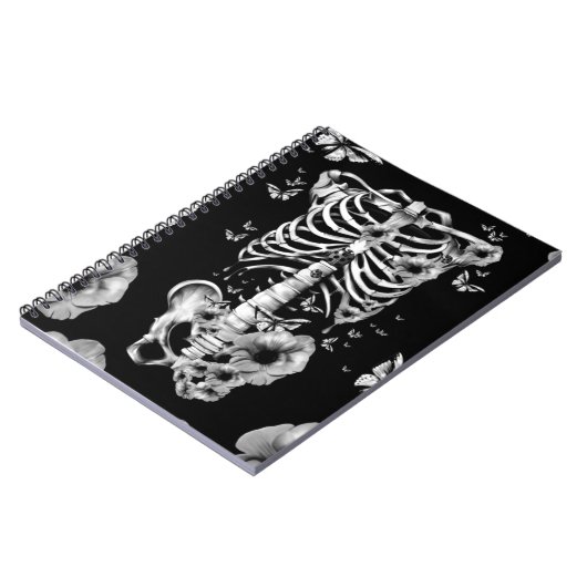 Innerer Frieden, Brustkorb mit Mohnblumen Notizblock (Linke Seite)